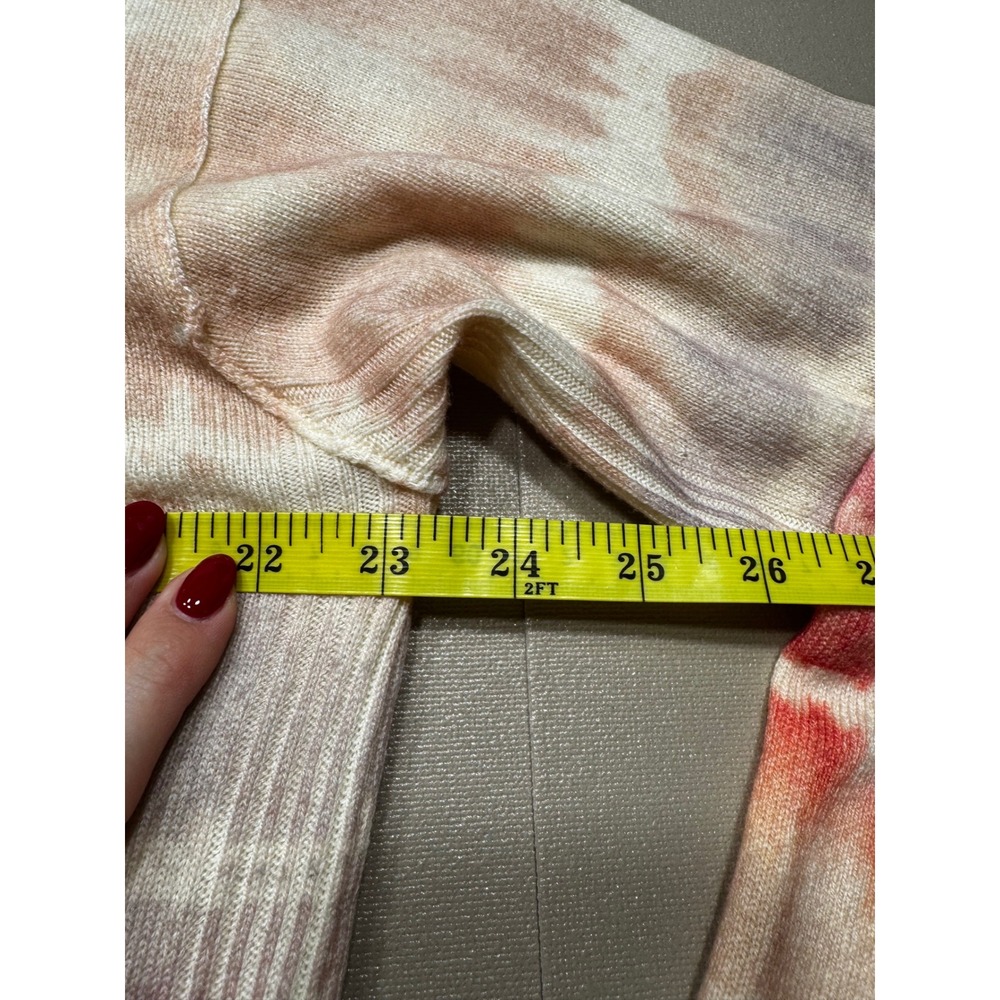 AllSaints Womens Tie Dye Merino Wool Cardigan Sweater Orange Pink Medium *note - Picture 7 of 9